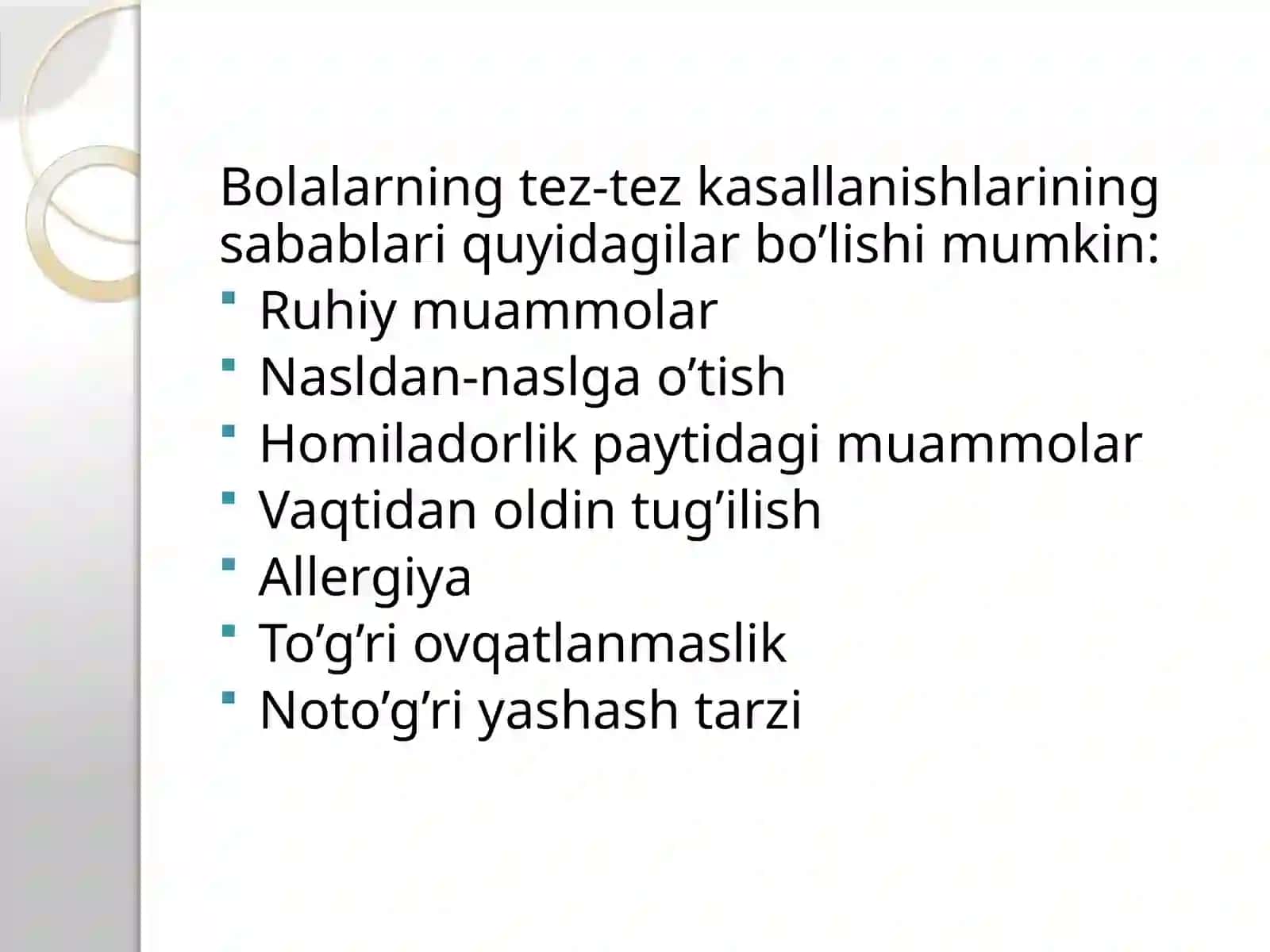 Tez-tez kasallanuvchi bolalar 4