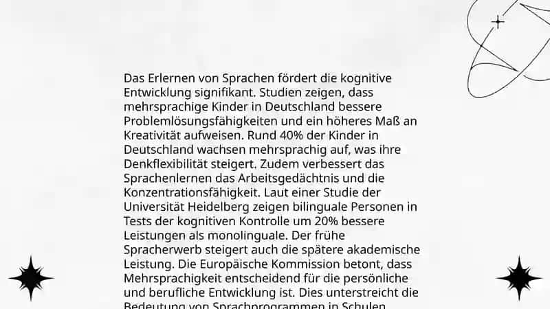 Früheres Fremdsprachenlernen. Ja oder nein 4