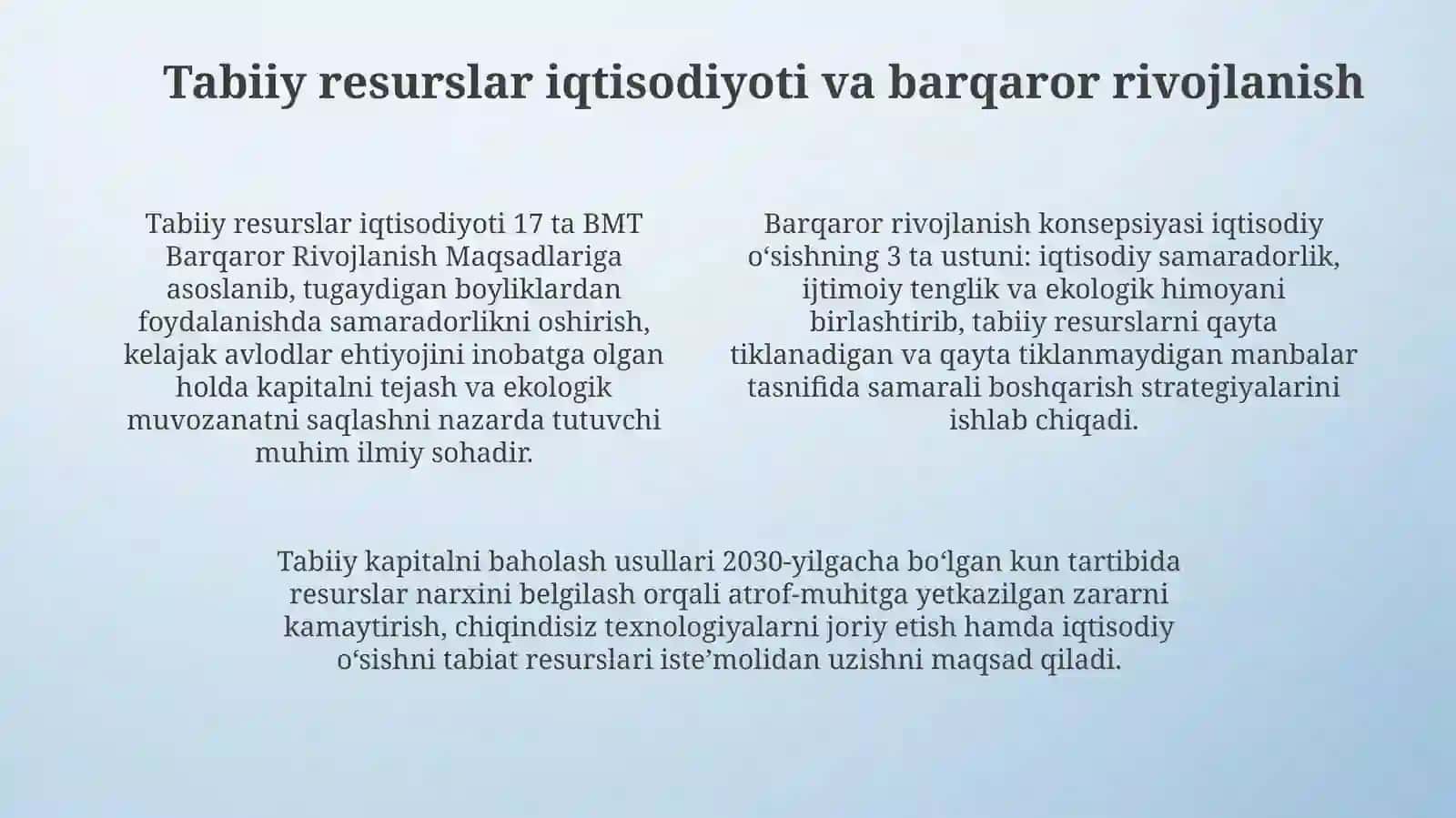 Atrof-muhit iqtisodiyoti va iqlim o‘zgarishi 4