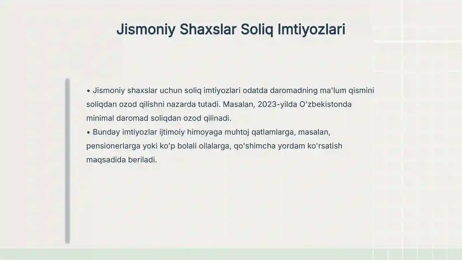 Soliq Imtiyozlari Asoslari 4