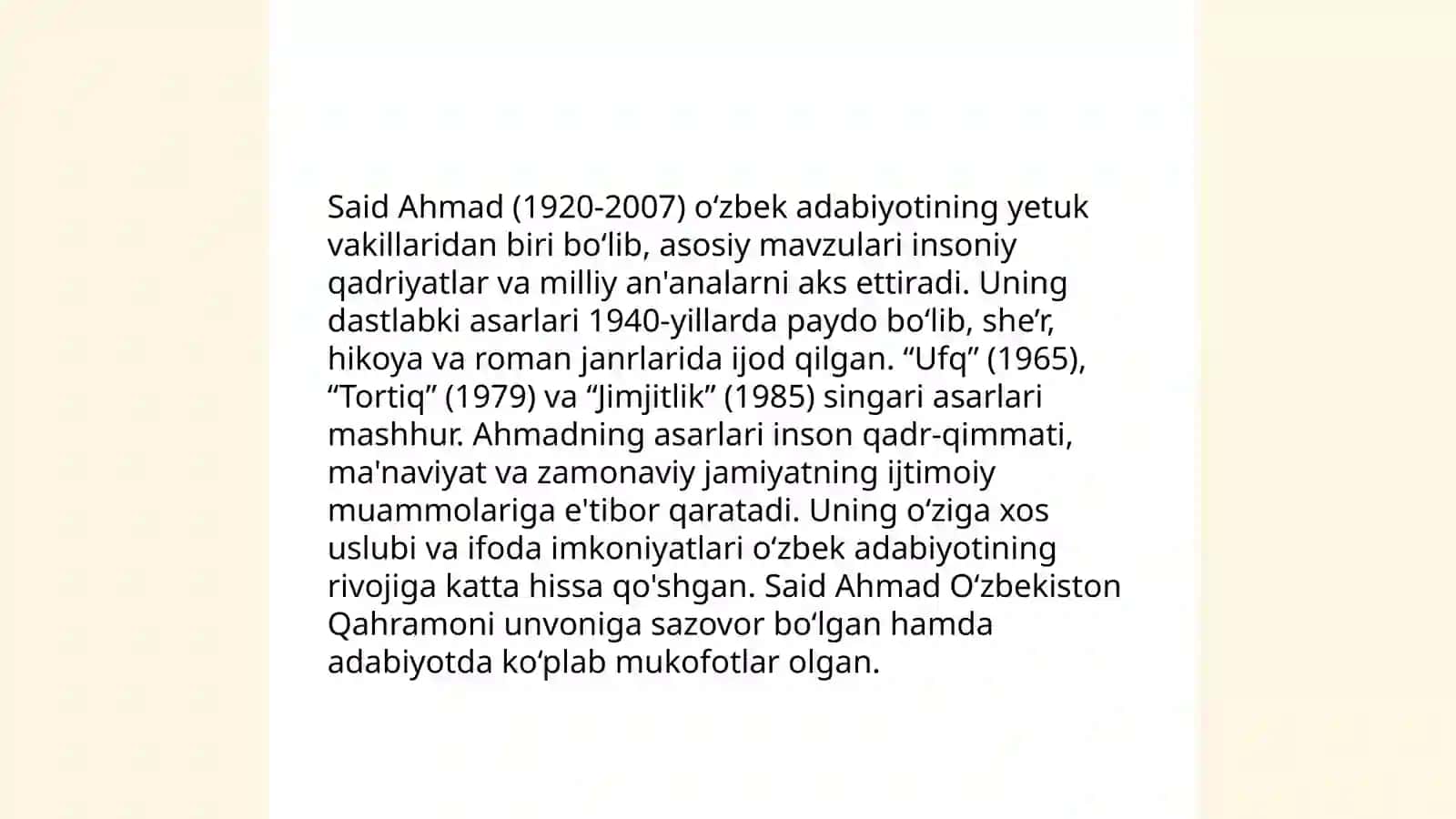 Said Ahmadning hayoti 4