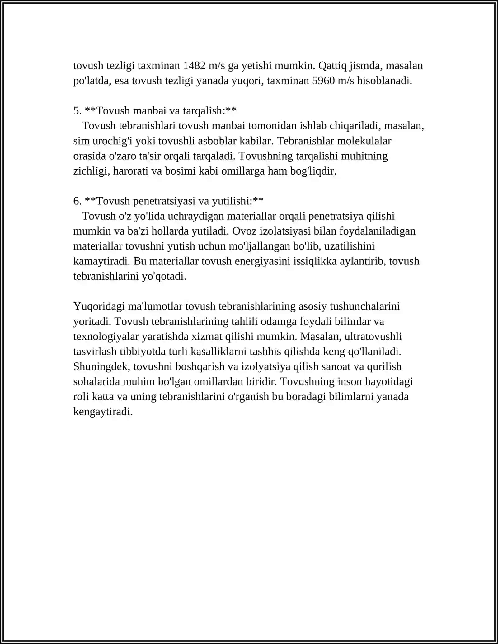 AKUSTIKA TOVUSHNING FIZIK XUSUSIYATLARI 4
