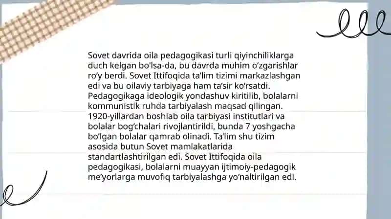 Oʻzbekistonda oila pedagogikasining rivojlanish tarixi 4