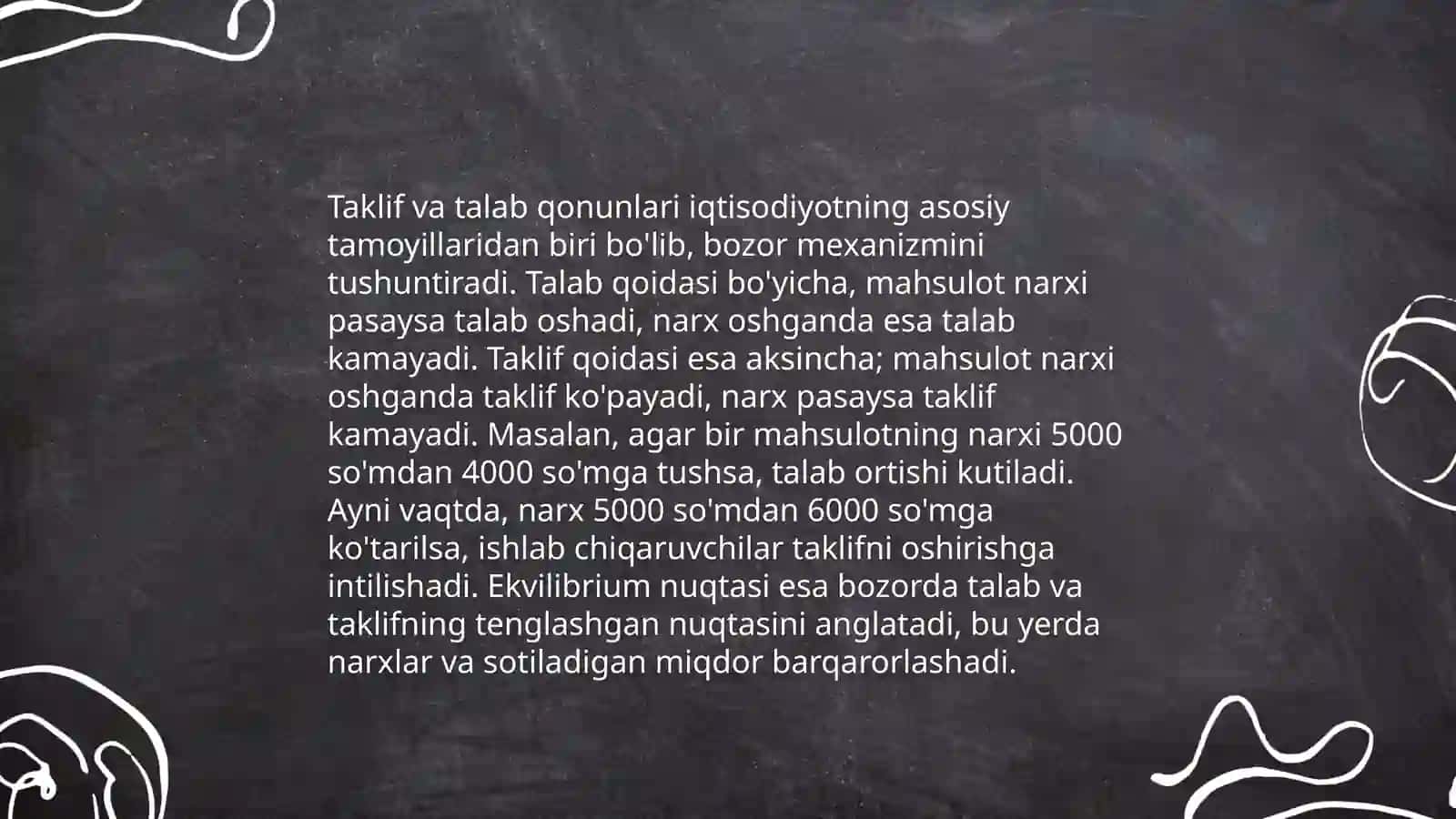 Bozor muvozanati maksimal va minimal narxlar 4
