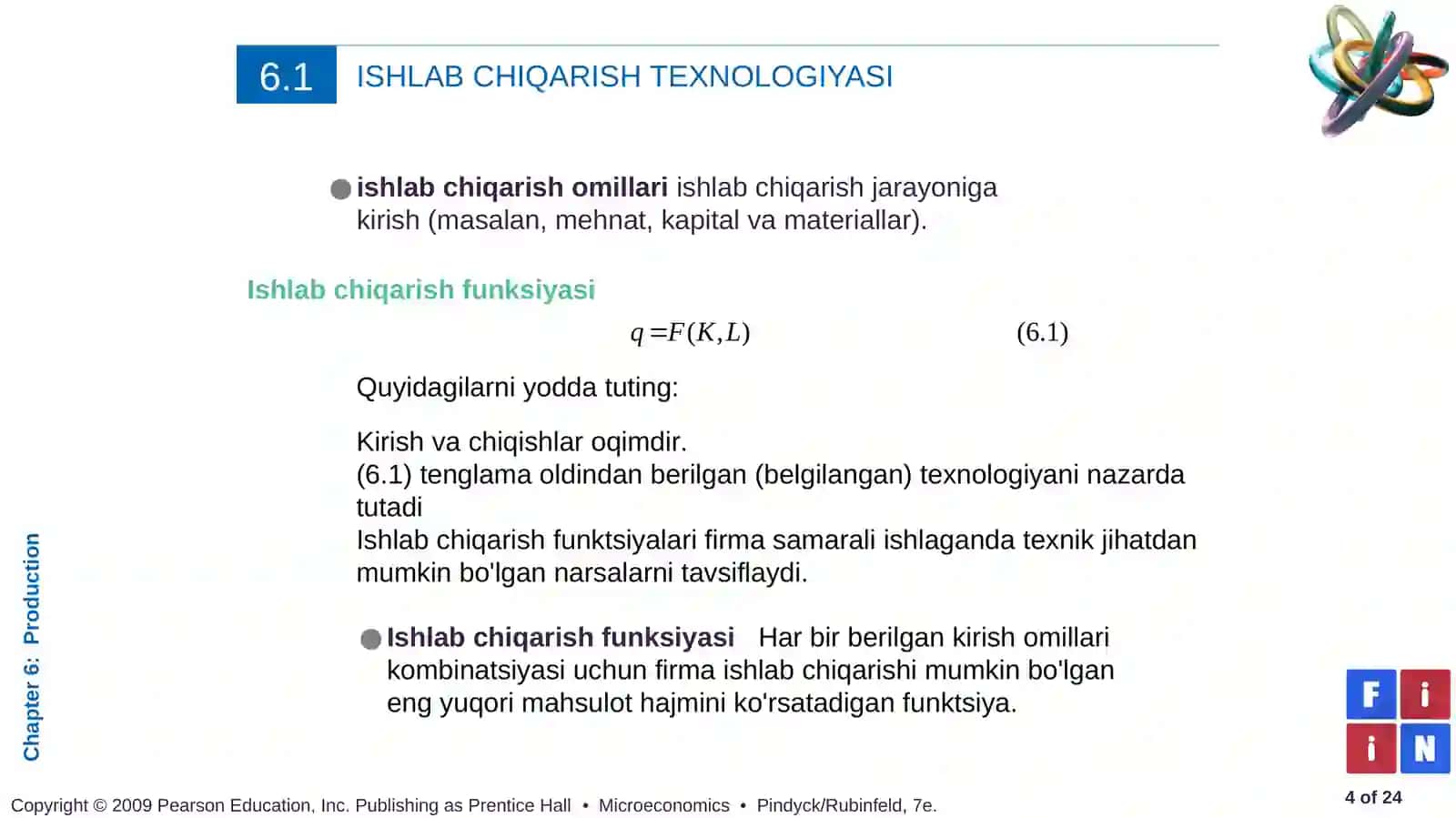 Mikroiqtisodiyot texnologiya ishlab chiqarish 4