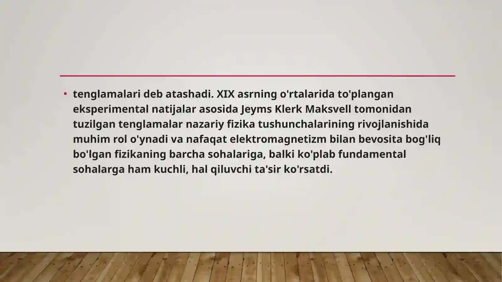 Maksvell nazariyasining sodda ko’rinishi 4