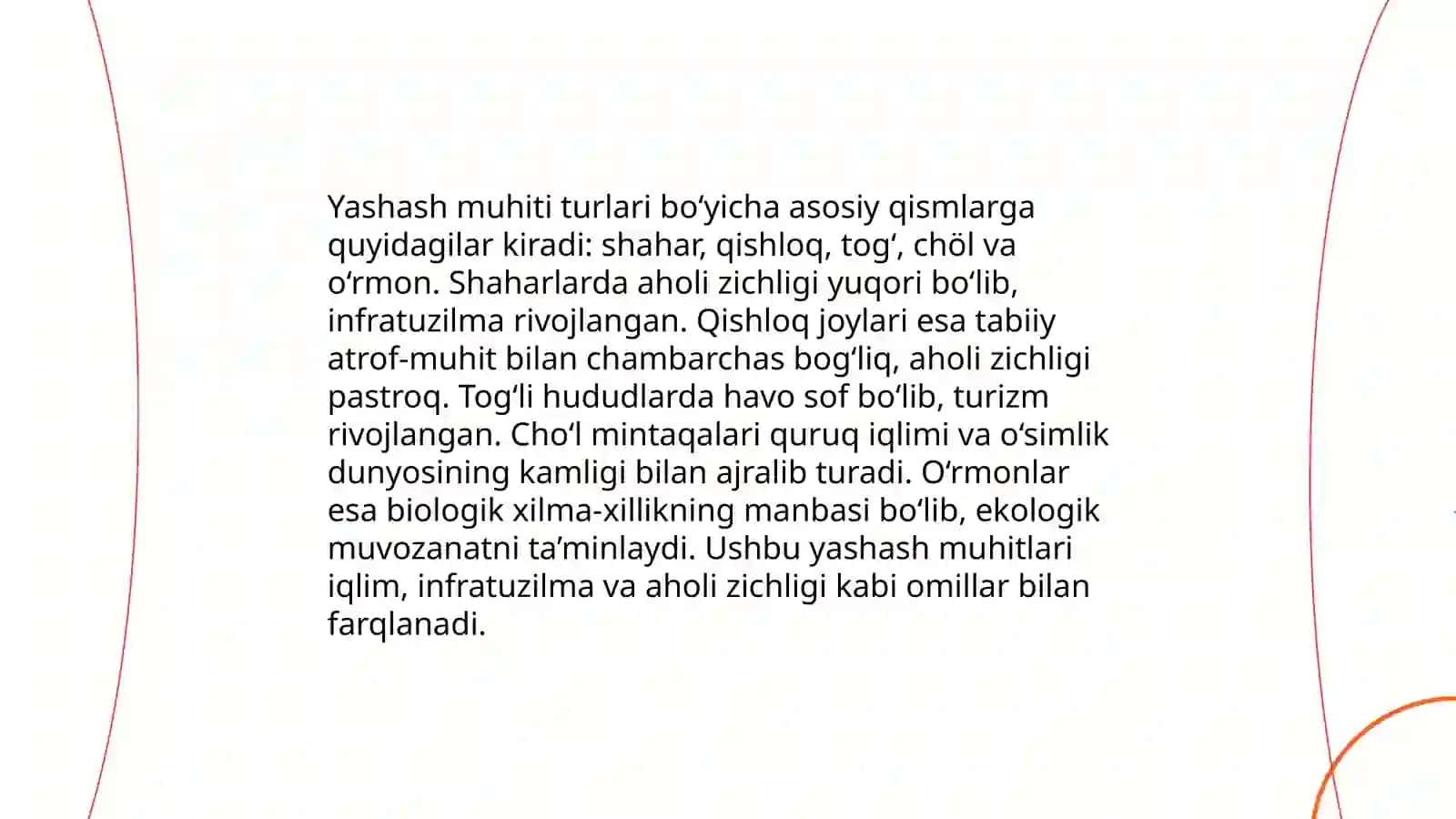TIRIK ORGANIZMLARNING BIOSFERADA TARQALISHI VA YASHASH MUHITLARI 4
