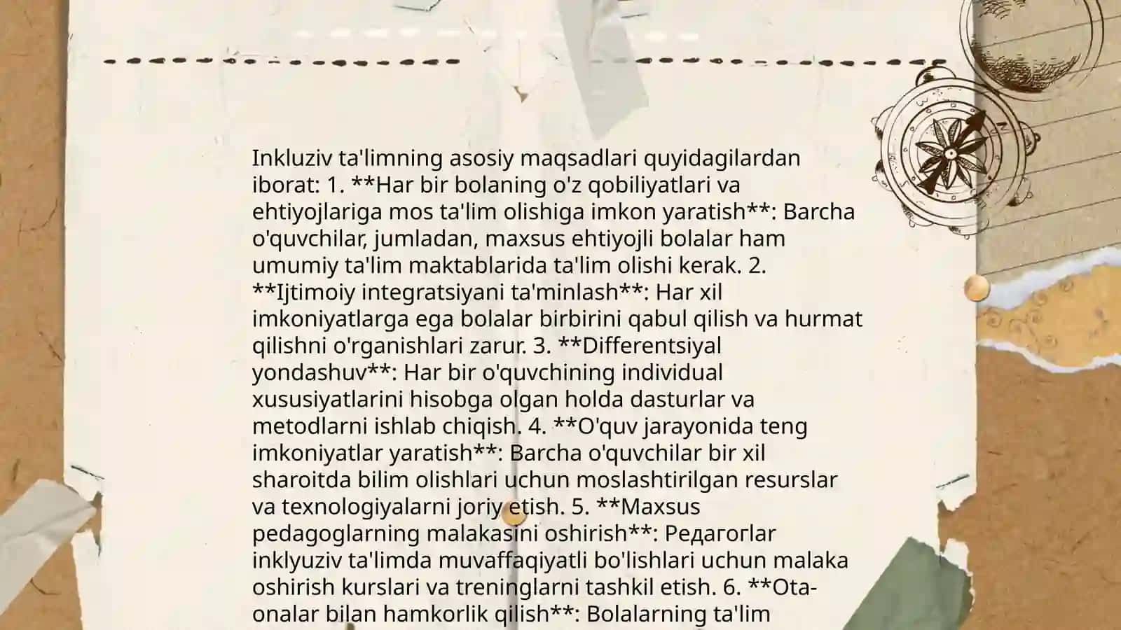 Inklyuziv ta'limning boshqarish tamoyillari 4