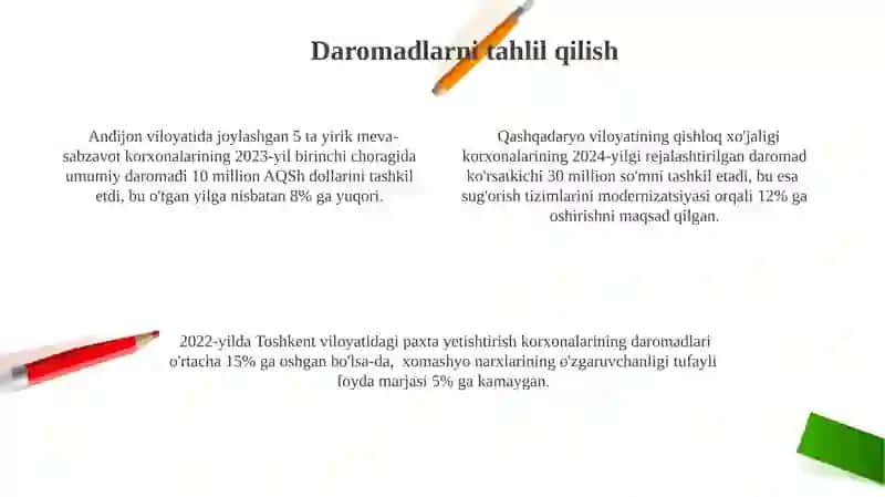 Daromadlarni Oshirish Yo'llari 4