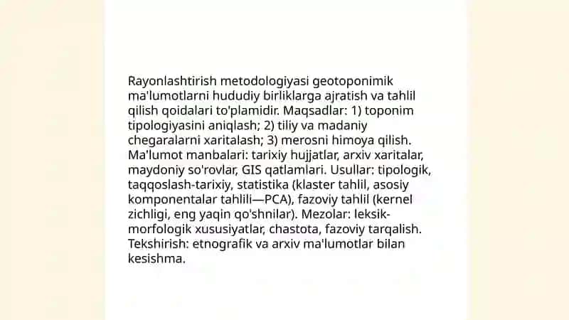 Geotoponimik rayonlashtirish masalalari 4