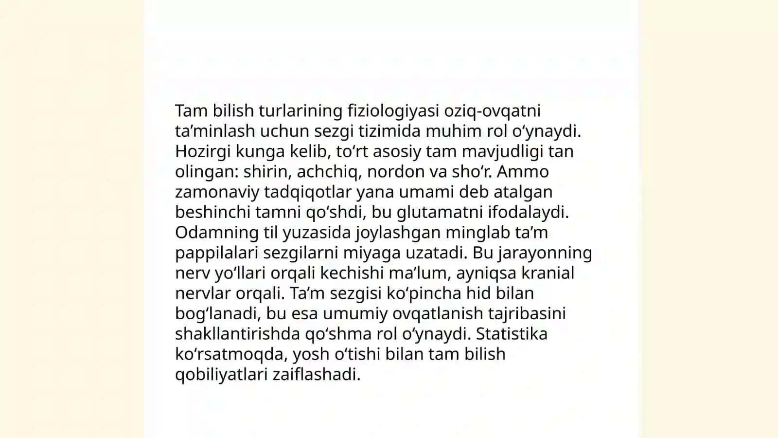 Tam bilish a'zolari tuzilishi 4