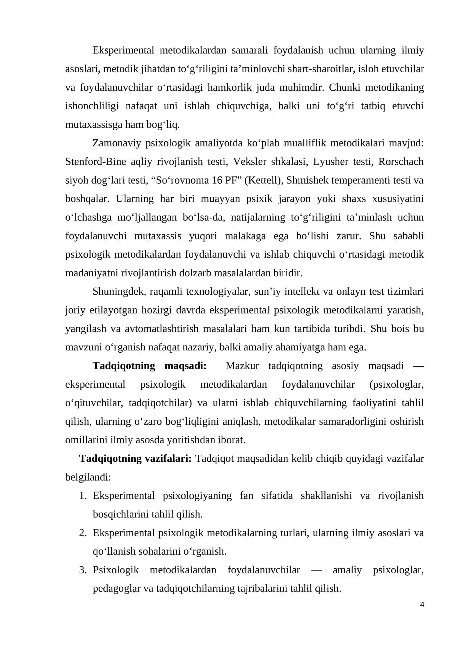 Eksperimental psixologik metodikalardan foydalanuvchilar va ishlab chiquvchilar 4