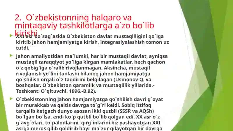 O‘zbekiston va jahon hamjamiyati 4