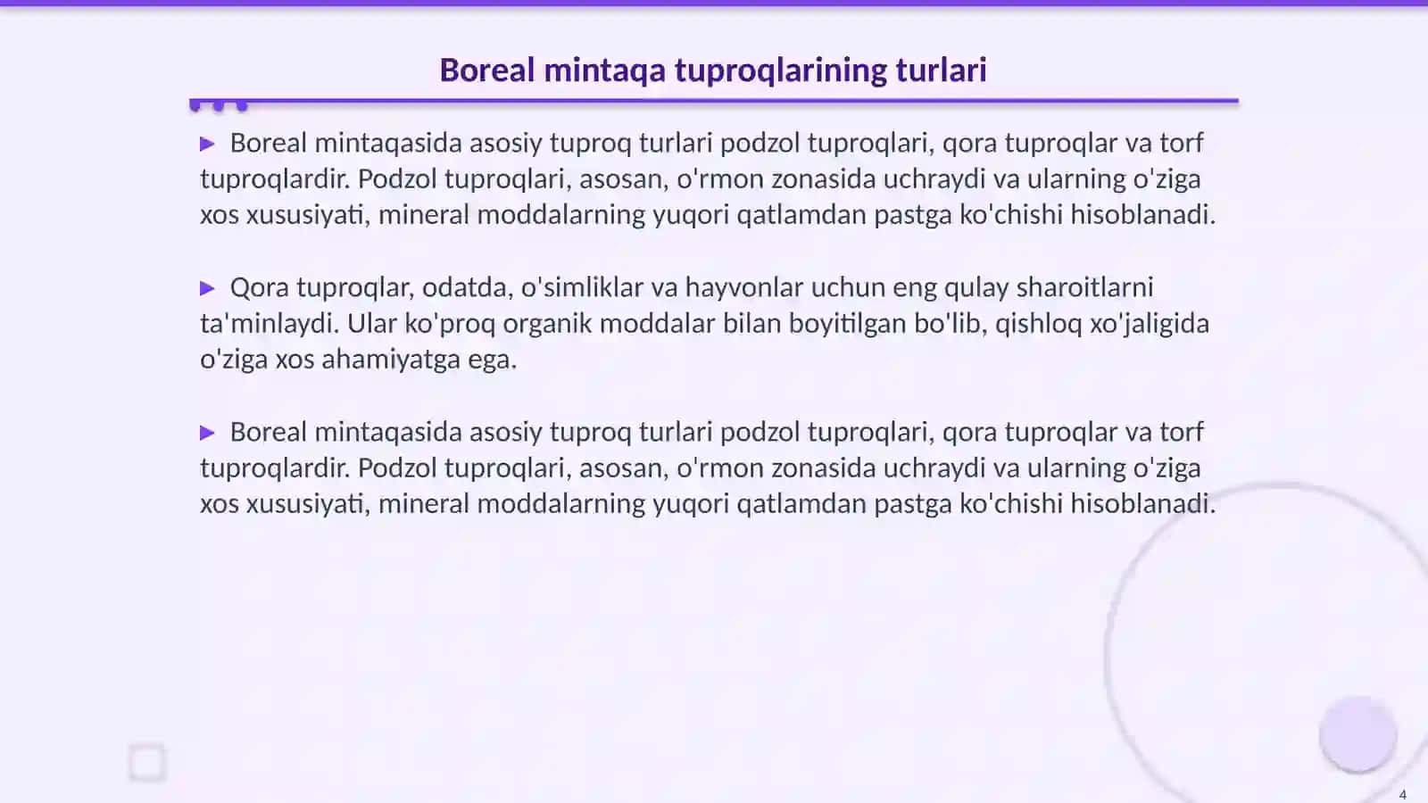 Boreal mintaqa tuproqlari geografiyasi 4