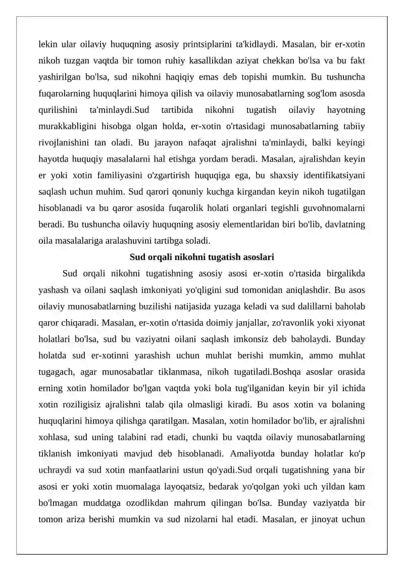 Sud tartibida nikohning tugatilishi 4
