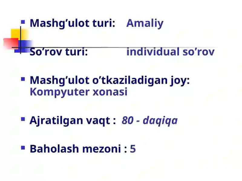 Flash MX dasturida ishlash asoslari 4