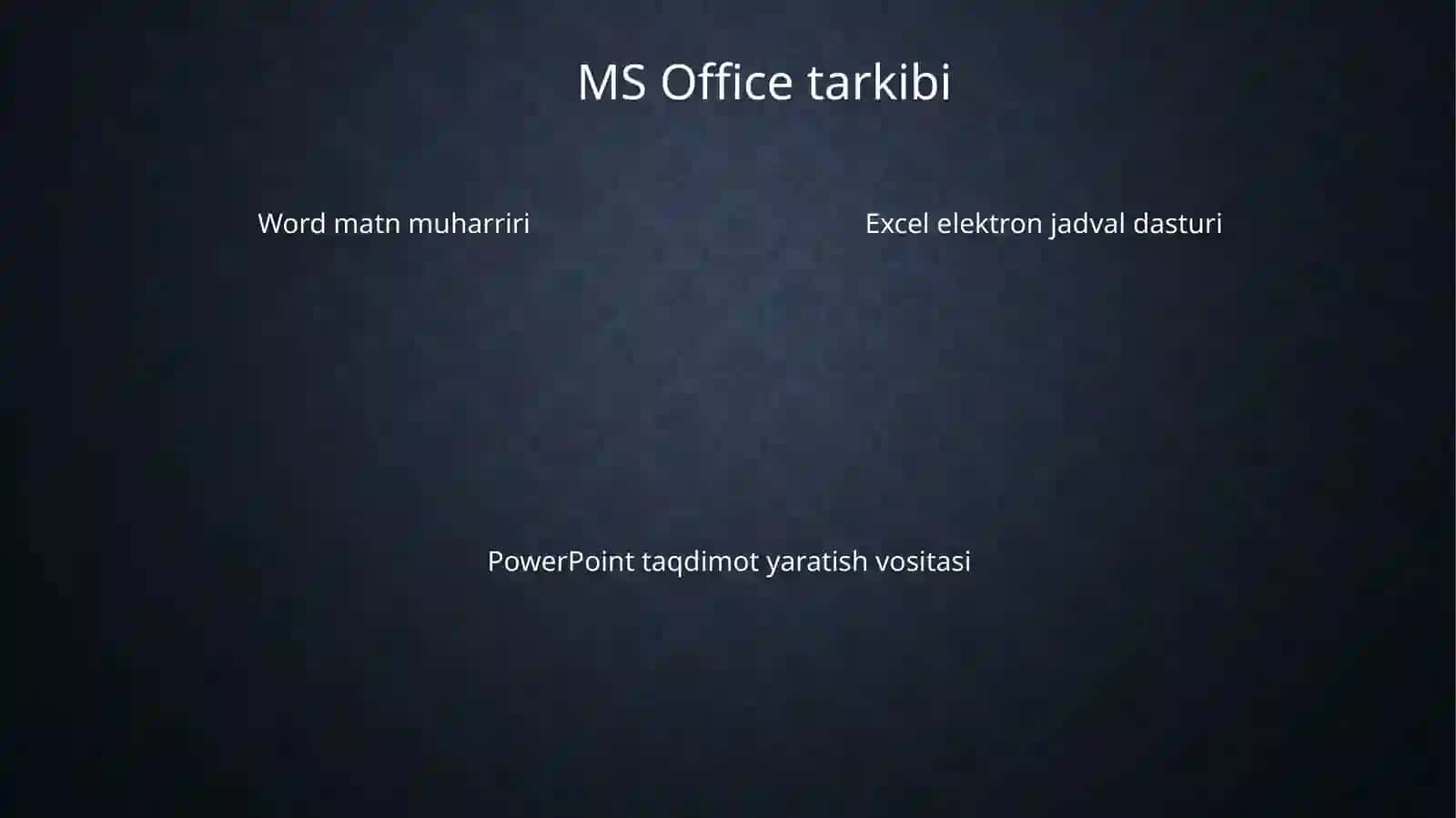 MS Office dasturlari 4
