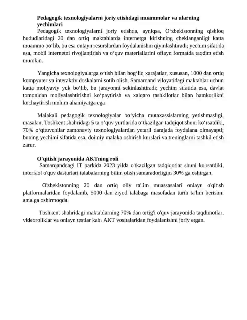 Pedagogik texnologiyalari ta'rifi va turlari 4