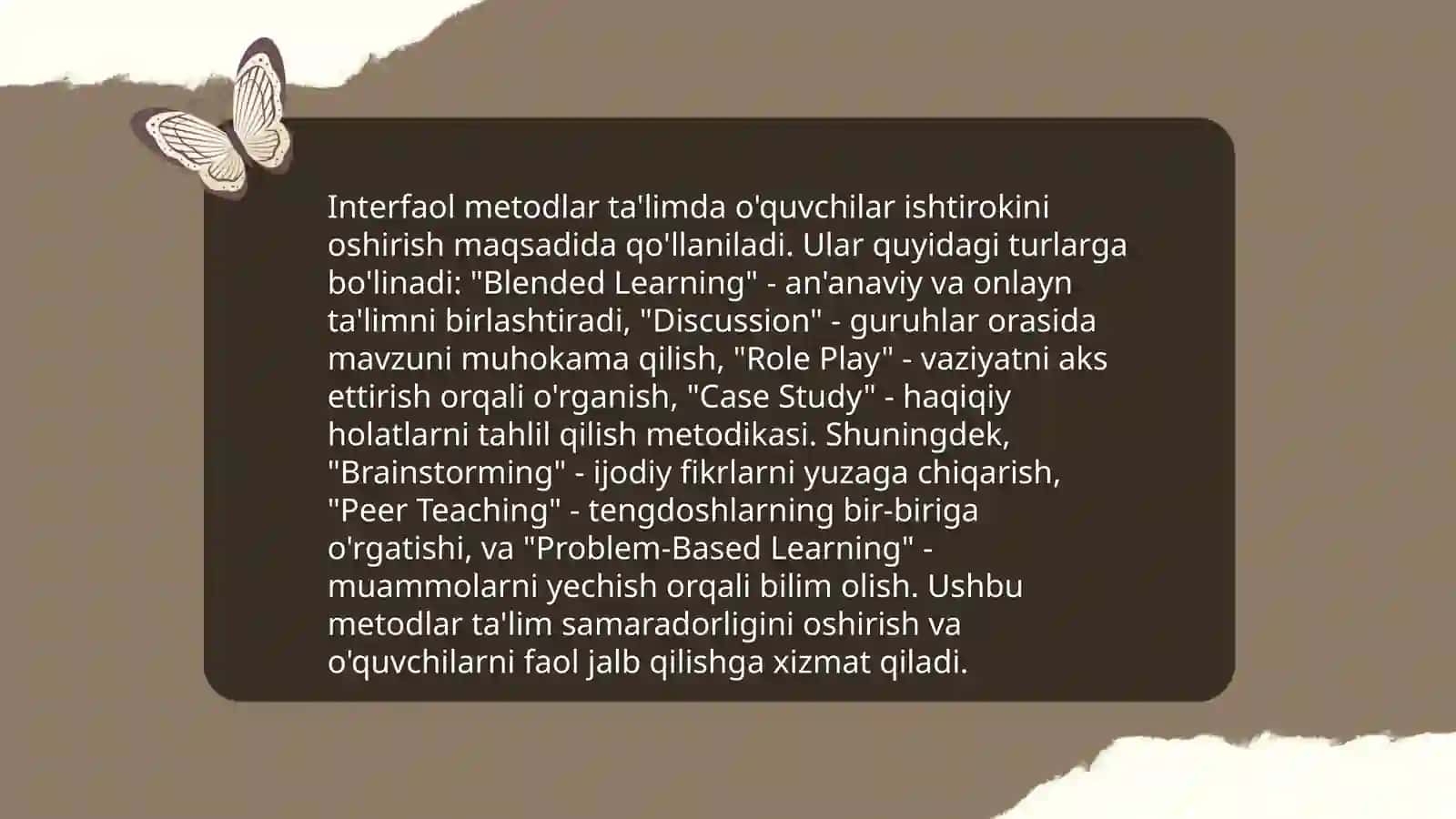 Interfaol metodlarni qo'llash 4