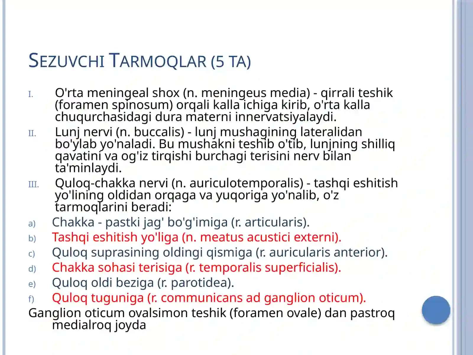 Uch shoxlik nervlarining vegetativ tugunlari 4