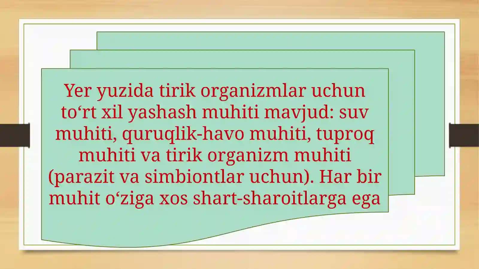 TIRIK ORGANIZIMLARNING YASHASH MUHITLARI 4