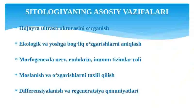 SITOLOGIYA FANIGA KIRISH 4