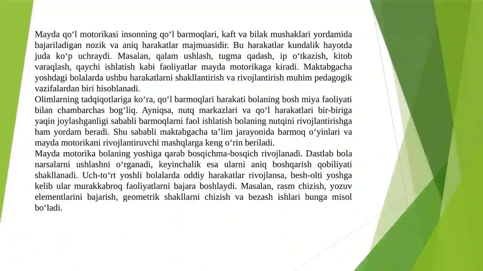 Mayda qo‘l motorikasini rivojlantiruvchi mashqlar 4