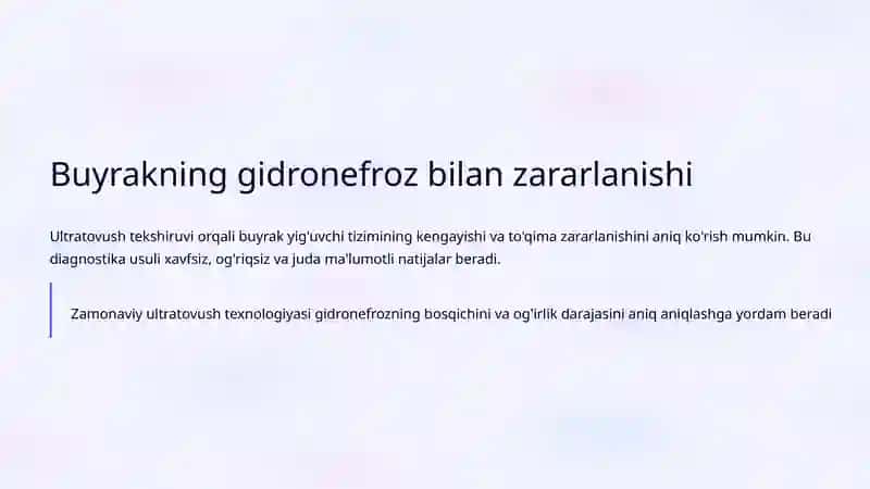 Gidronefroz: Sabablari va Davolash Taktikasi 4