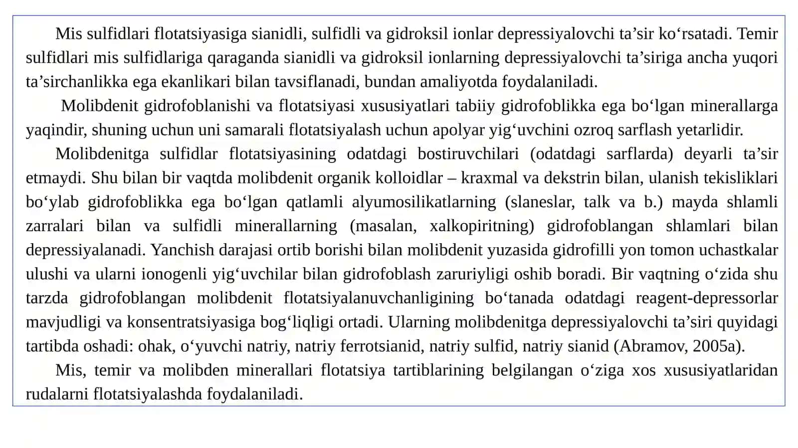 SULFIDLI RUDALARNI VA SOF METALLARNI FLOTATSIYALASH 4