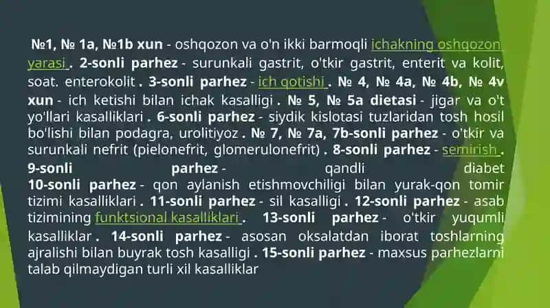 TIBBIYOTDA QO’LLANILADIGAN 15 PARHEZ STOLLARI 4