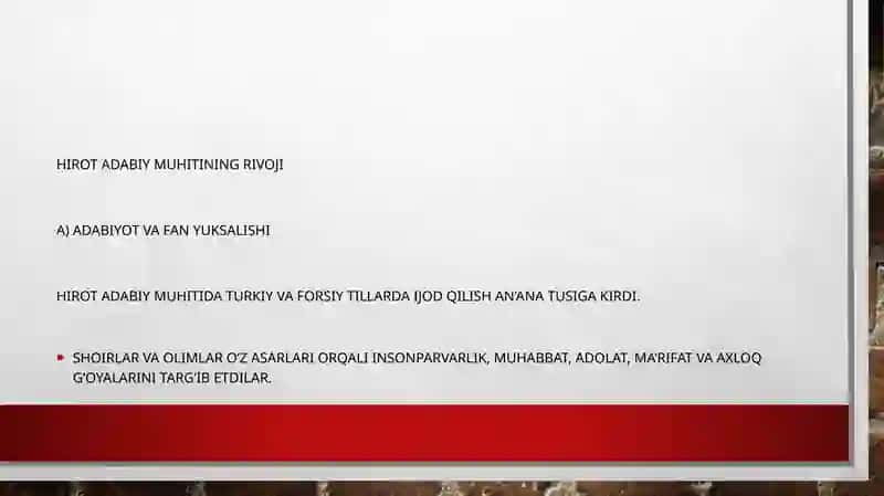 Hirot adabiy muhiti va Alisher Navoiyning madaniy merosi 4