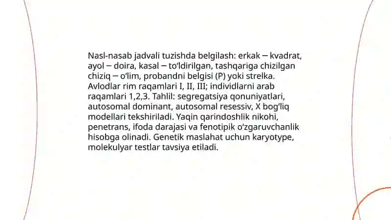 Odam genetikasining o‘rganish usullari 4