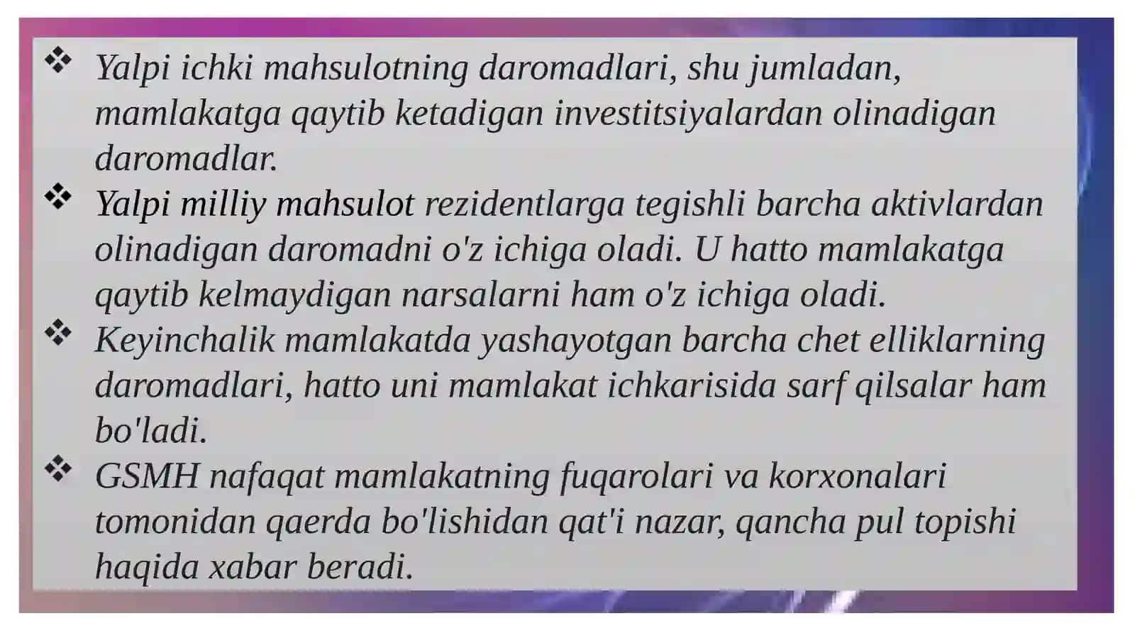 Statistika fanidan taqdimot 4