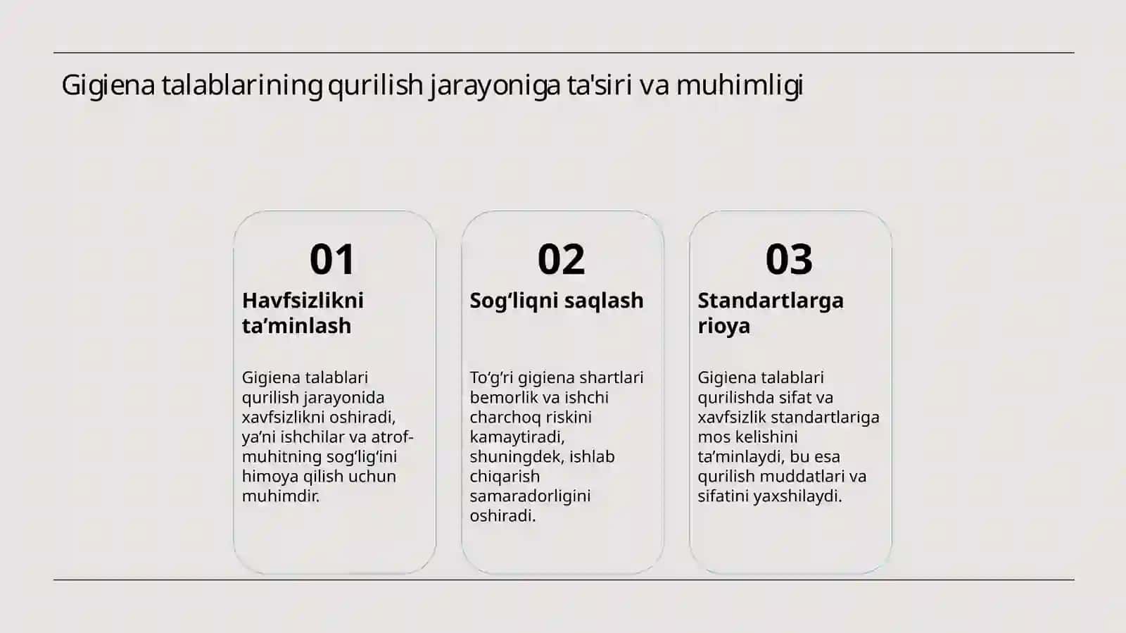 Qurulishda gigienik talablar 4