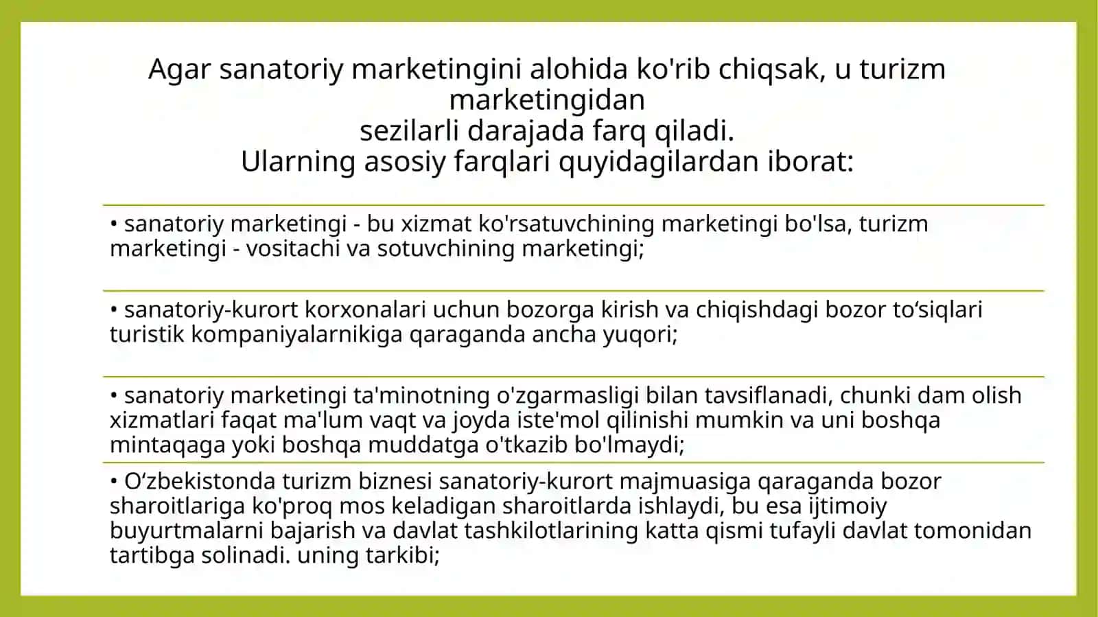 Sanatoriy-kurort faoliyatida marketing 4
