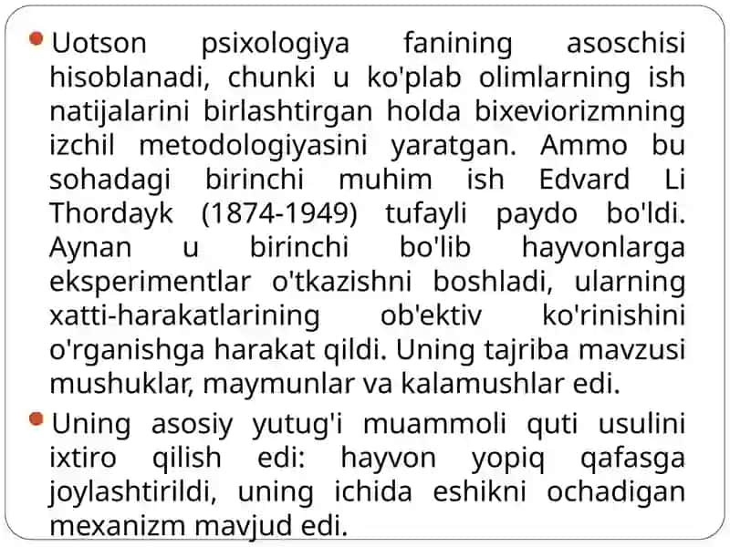 Bixeviorizm psixologiyasi 4