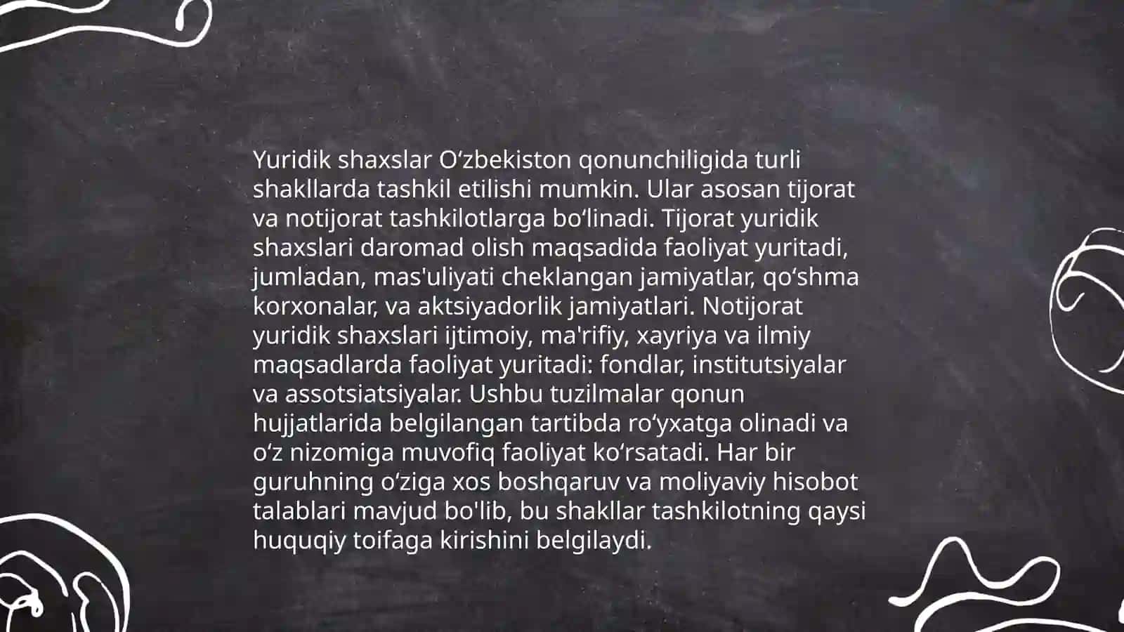 Tadbirkorlik sub'ektlariga yuridik xizmat ko'rsatishning huquqiy asoslari 4