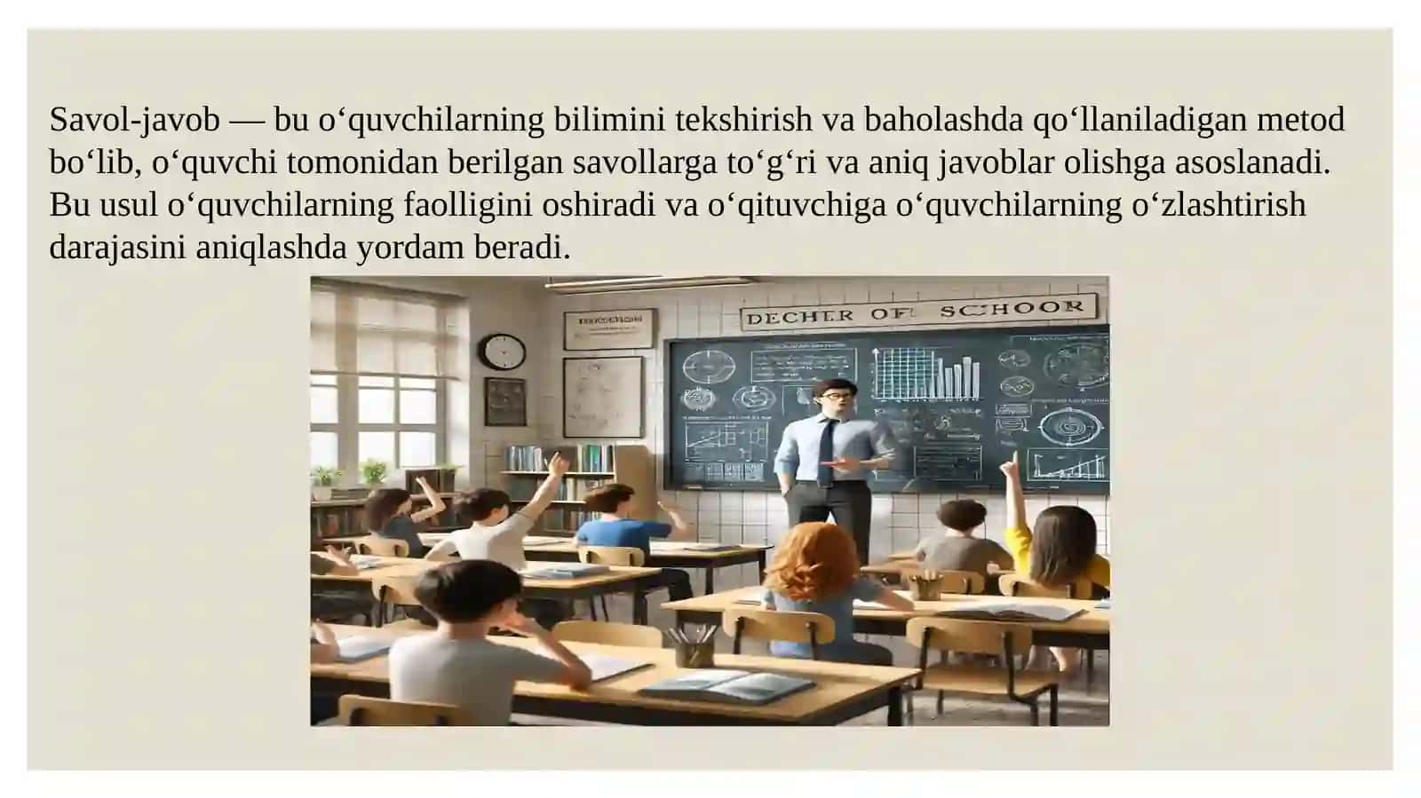O‘quvchilar bilimin ibaholashda savol va topshiriqlarning o‘rni 4
