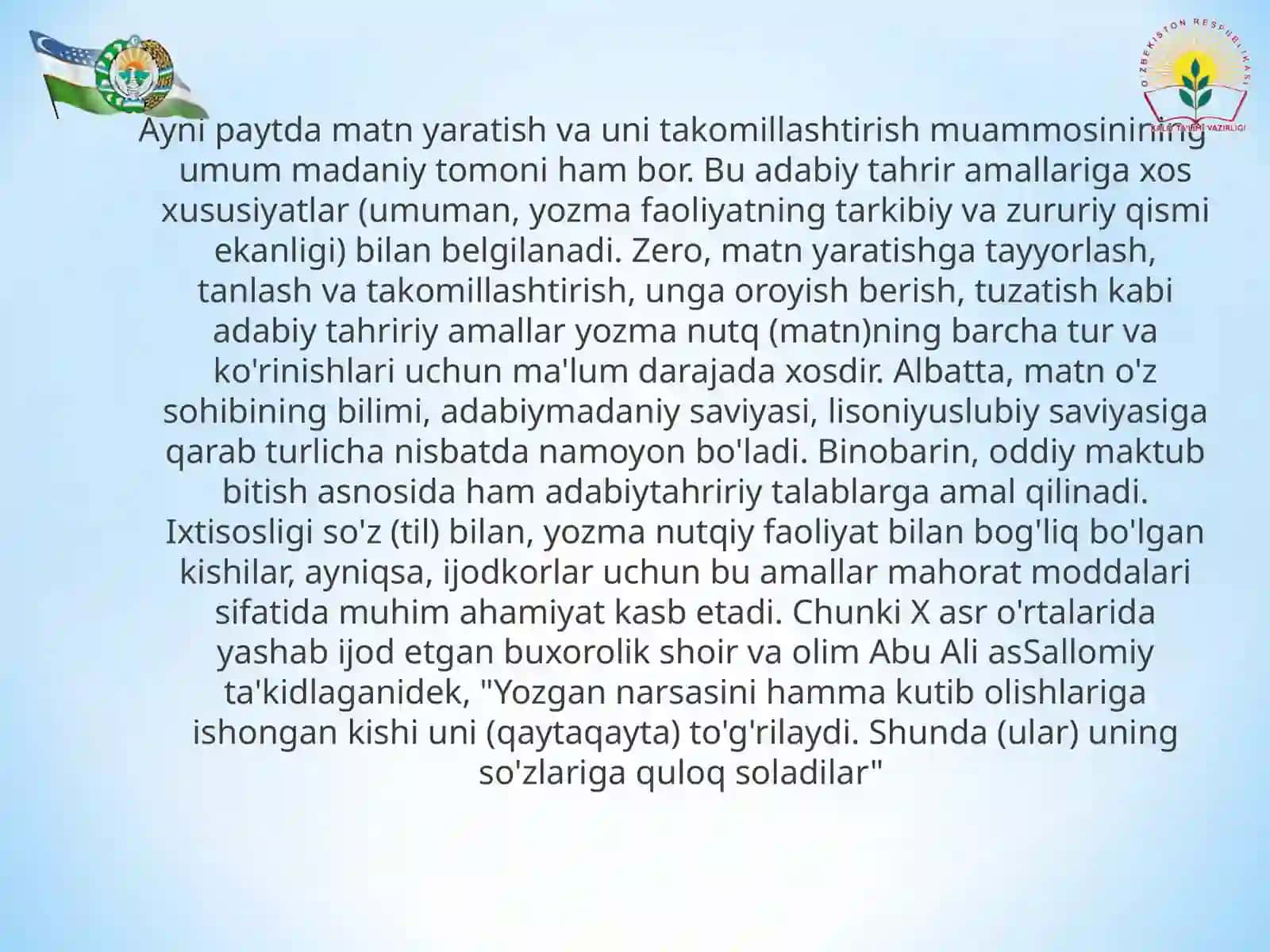 Matn tahriri 4
