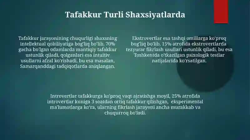 Tafakkur haqida psixologiyagig maʼlumot 4