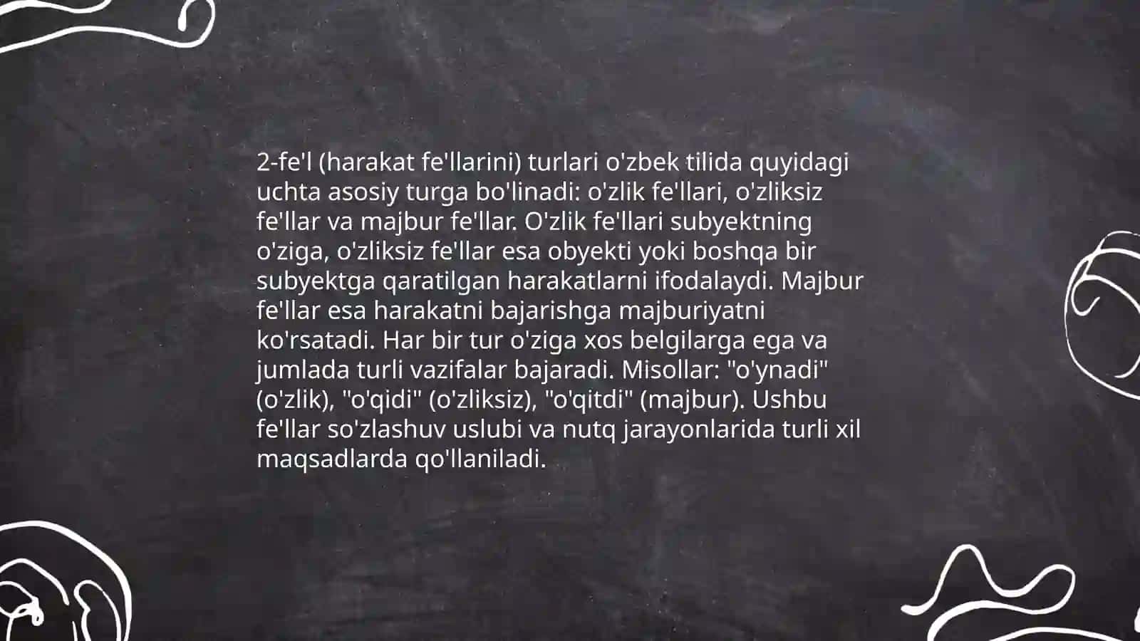 Fe'l so'z turkumini o'rgatish metodikasi 4