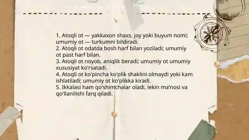 Atoqli va turdosh otlar 4