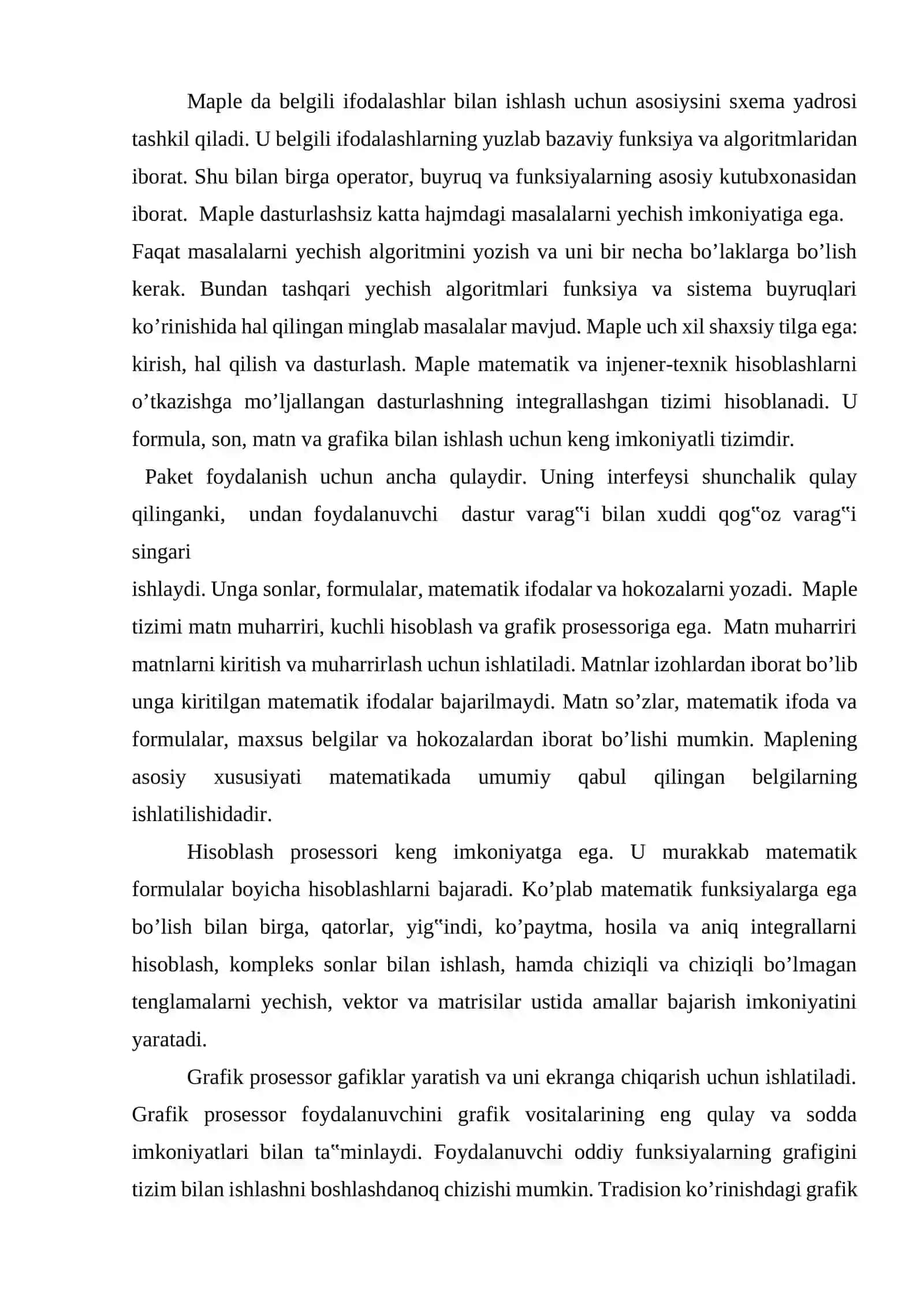 Matematik Tizimlar va Kompyuterli Matematika 4