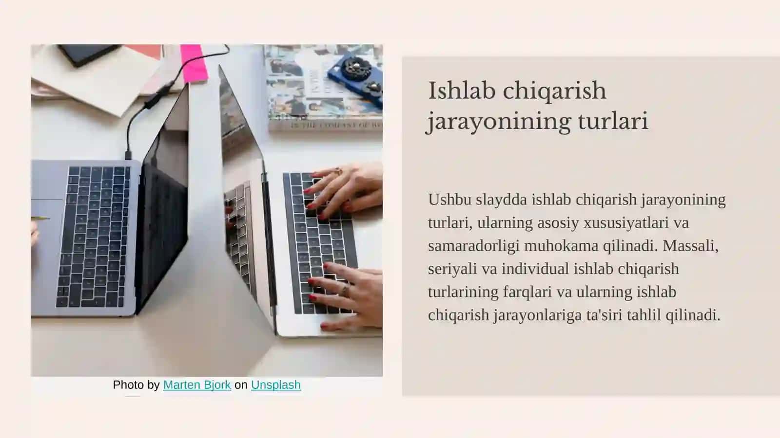 Ishlab chiqarish jaryoni va uning natijalari 4