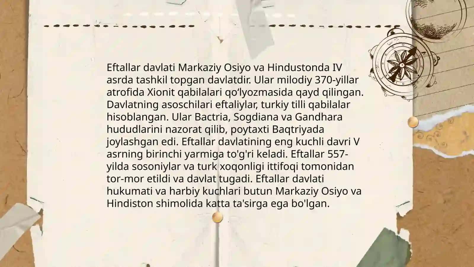 Ahamoniylar davlati va Eftallar davlatlari farqlari 4