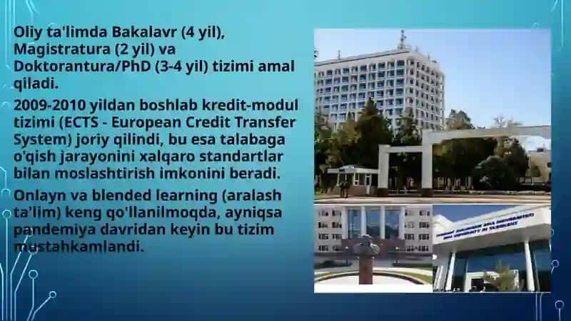 Oʻzbekistonda Universitet ta'limi xusuyatlari 4