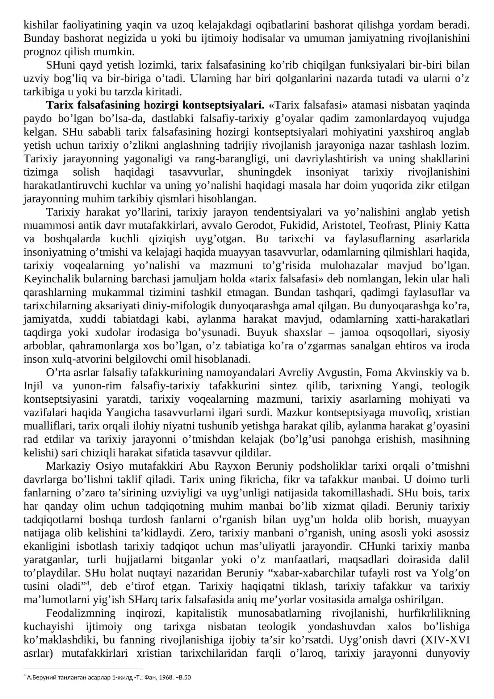 Jamiyat va tarix falsafasi. Qadriyatlar 4