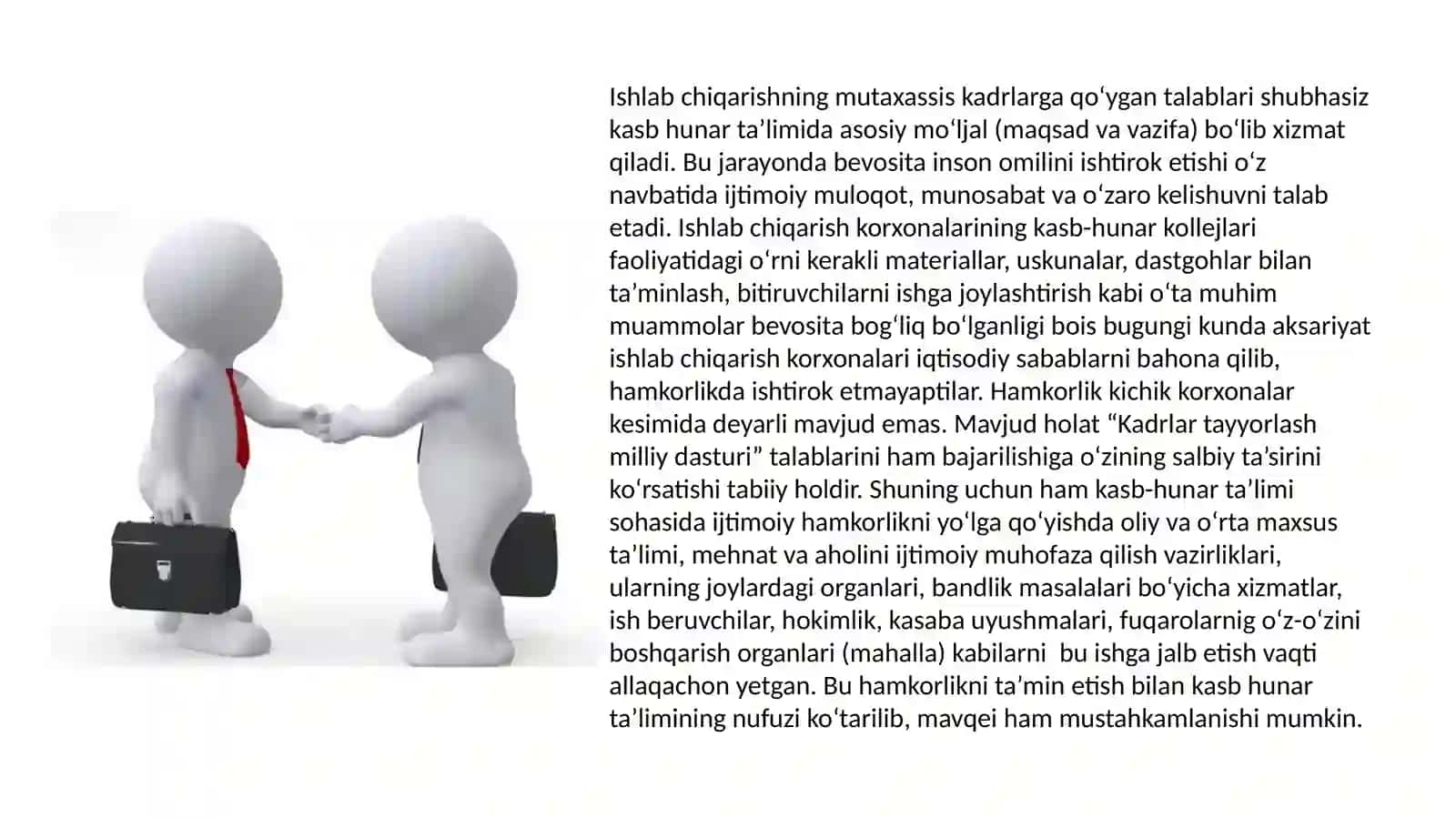 KASB - HUNAR TA’LIMI  JARAYONIDA IJTIMOIY  HAMKORLIK 4