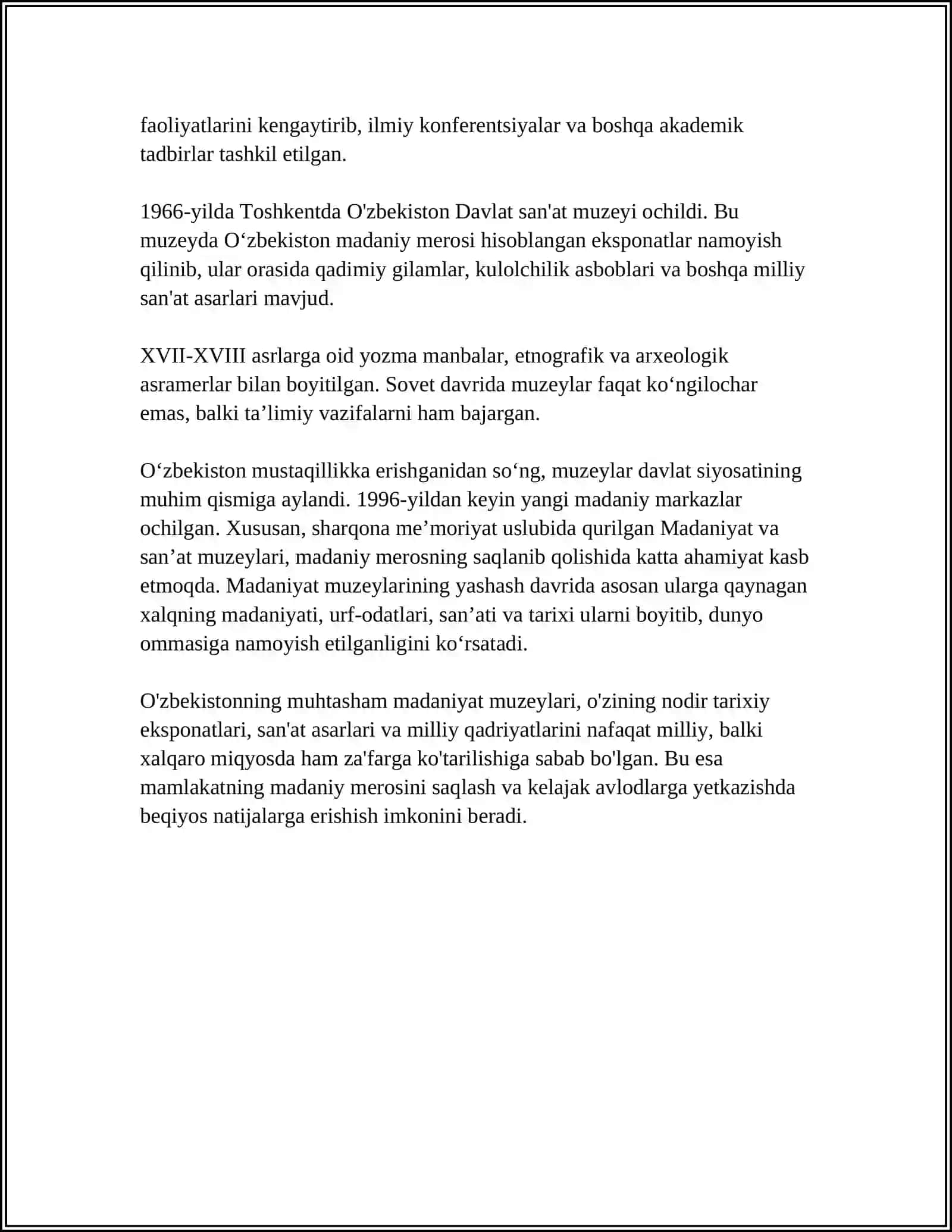 MADANIYAT MUZEYIGA SAYOHAT 4