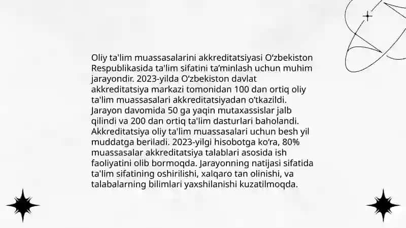 O'zbekiston Respublikasida ta'lim sohasida amalga oshirilgan islohotlar 4